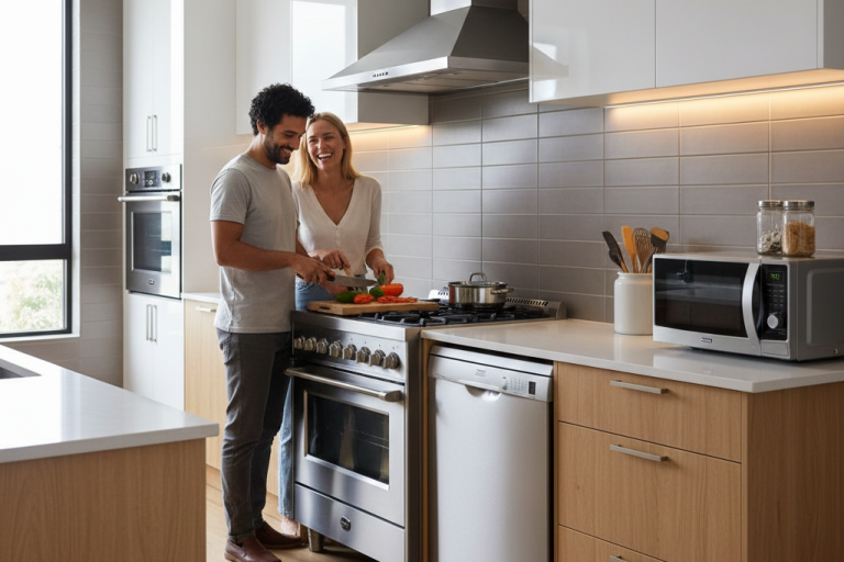 Solt Home Appliances "Essentials for Life" Image of a contemporary kitchen fitted with Solt appliances
